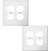 OKAWYC Double Duplex Outlet Light Switch Cover Luca Metal Wall