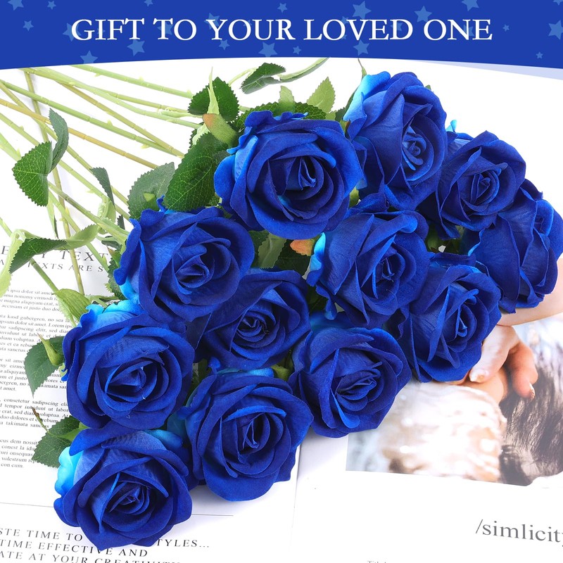 Hananona Artificial Roses in Bulk, Fake Silk Roses Realistic Roses