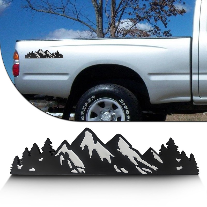 10 Inch Snow Mountain Graphic Logo Badge, Trunk Mountain Logo