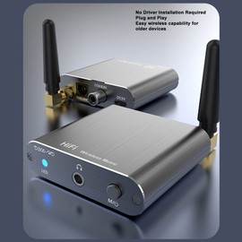Receptor de Música Bluetooth, Adaptador de Audio Inalámbrico HiFi, Adaptador de Audio Bluetooth Receptor Bluetooth 5.2, Adaptador de Música de Sonido Inalámbrico, para Televisores Consolas de Juegos