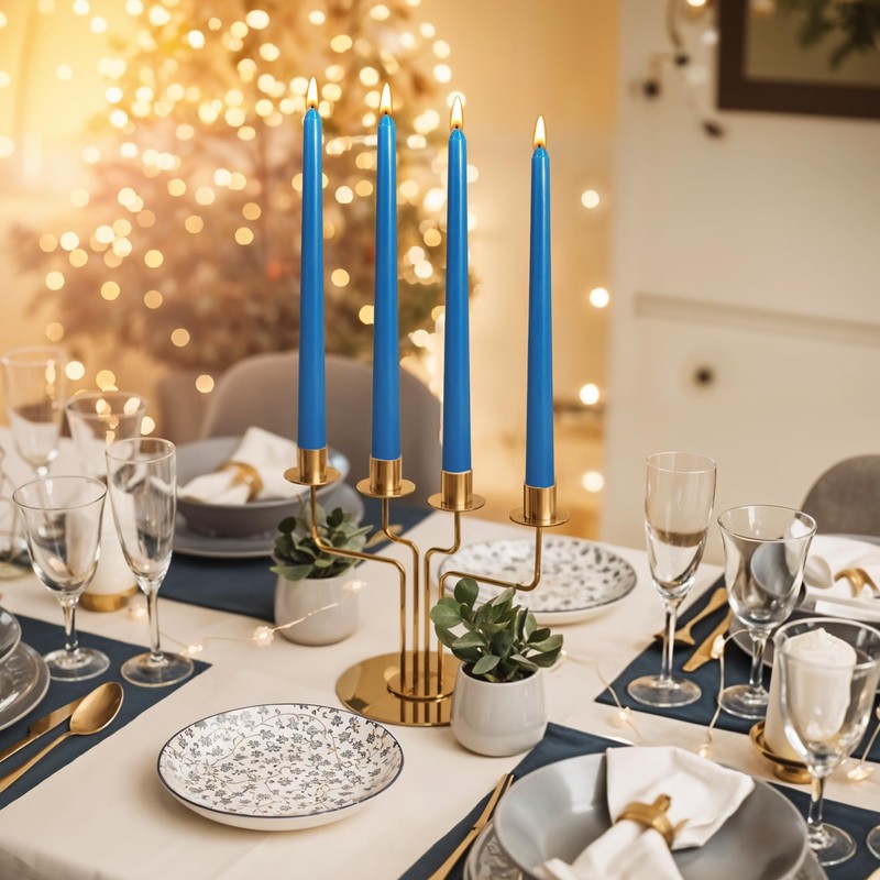 Viyffo Taper Candles 10 Inch – 4 Pack Cornflower Blue,