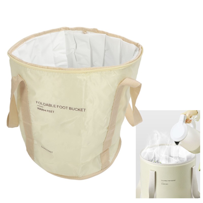 Foldable Foot Soaking Bag 5 Layer Insulation Portable Handle Collapsible