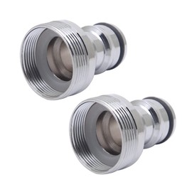 Pack of 2 Hose Connection Fittings M24 Male Thread Tap Adapter and M21 Female Hose Fitting Quick Connection Set for Garden Kitchen Washing Machine Universal Tap