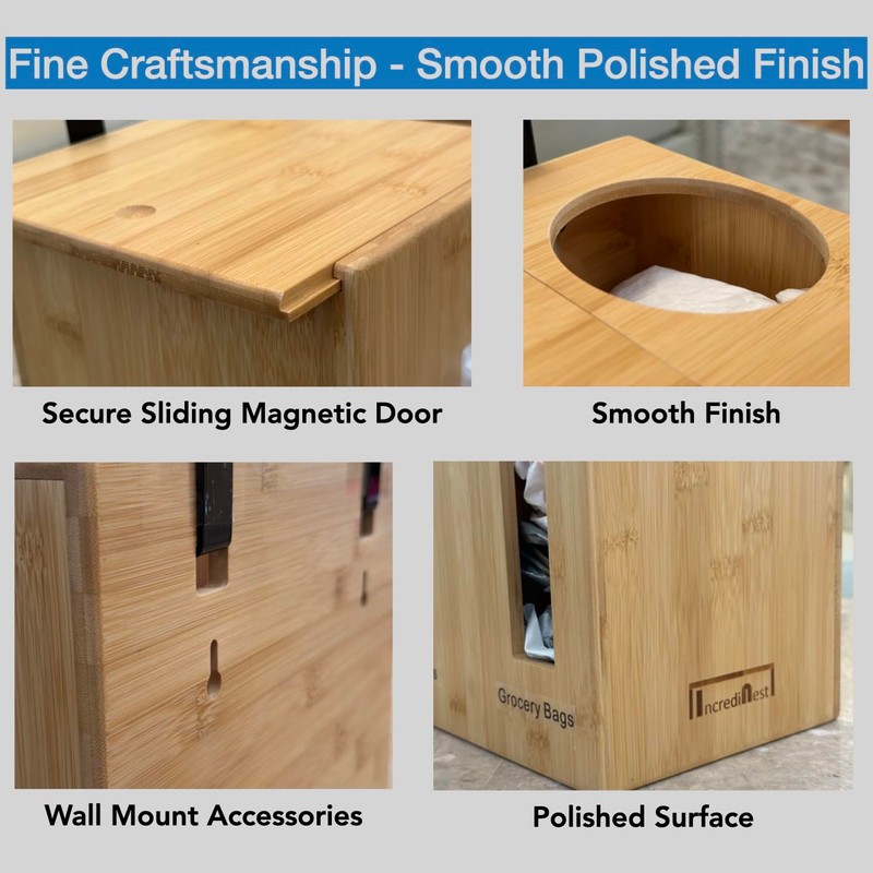 Grocery Bag Holder & Trash Bag Dispenser, Large 2-in-1, Extra