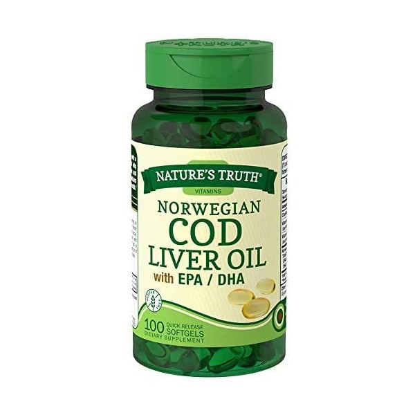Nature's Truth Norwegian Cod Liver Oil Dietary Supplement - 100