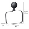 WENKO Static-Loc® Plus Pavia Black Towel Rail, Attachment without Drilling,