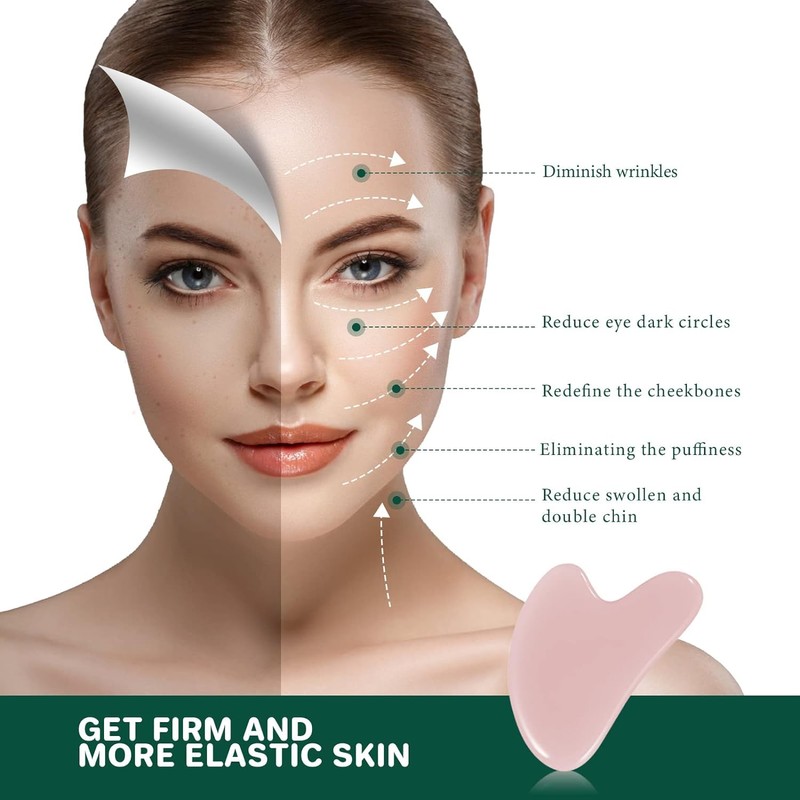 Gua Sha Facial Tools, Jade Gua Sha Stones Massage Scraping