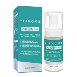 Elixore Age Defy Pro Niacinamide Face Wash for Women |Daily Anti-Wrinkle & Soothing Facial Wash with Aloe Vera & Green Tea Remove Makeup Oil Deep Cleanse Hydrating (100ml) / 엘릭소어 에이지데피 프로 니아신아마이드 여성용 세안제 | 알로에 베라 & 녹차로 매일 주름 방지 및 진정 페이셜 워시 메이크업 오일 제거 딥 클렌징 수분 공급 (100ml)