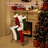 Christmas Stocking Holder Stand with 10 Hooks, Double Rods Stocking