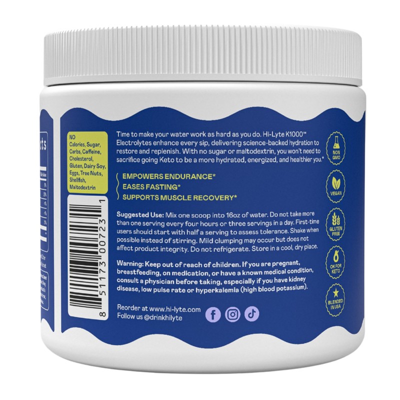 Hi-Lyte K1000 Electrolytes Powder Mix Orange Keto & Performance, 50