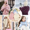 Womens Winter Beanie Hats Scarf Touchscreen Gloves Set Chenille Knit