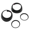 4pcs Carbon Fiber Style Door Midrange Speaker Cover Trims for