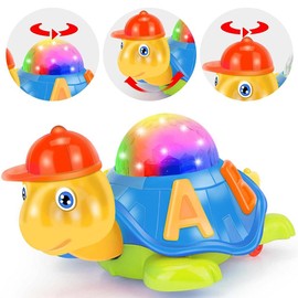 Baby Toys Cartoon Musical Turtle Toy with Lights Sounds Musical Toy for Baby Girl Boy Educational Toy for Kids