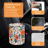 DELORIGIN Flower Leaves Car Trash Can Waterproof Garbage Can Car