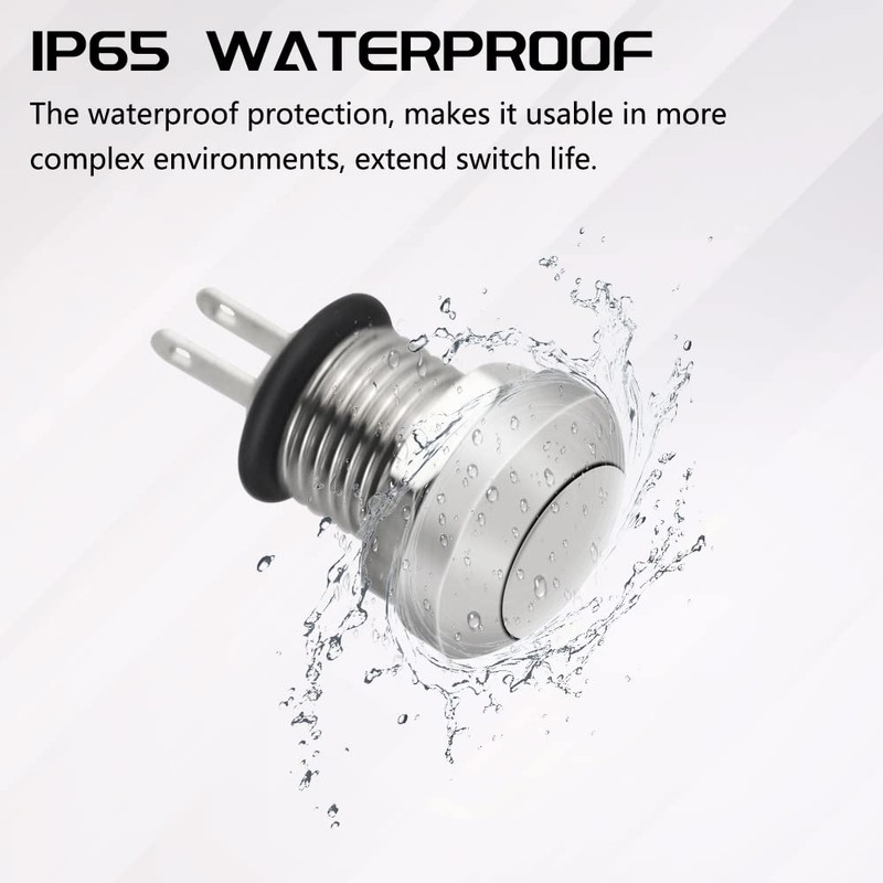 WMYCONGCONG WMYCONGCONG 5 PCS 8mm Momentary Push Button Switch 1A