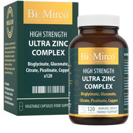 High Strength Ultra Zinc Complex, 120 Premium Capsules, Immune System, Cognitive Function, Potent Dose, Made in The UK