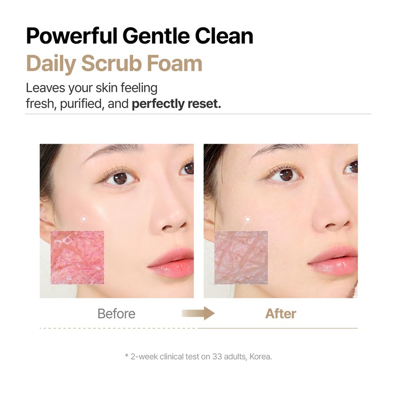 MIDHA RICE BRAN SCRUB FOAM 5.07fl.oz/150ml, Deep Cleansing, Pore-Purifying, Gentle