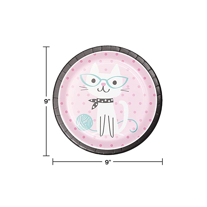 Trendware Cat Party Paper Plates, 24 Count