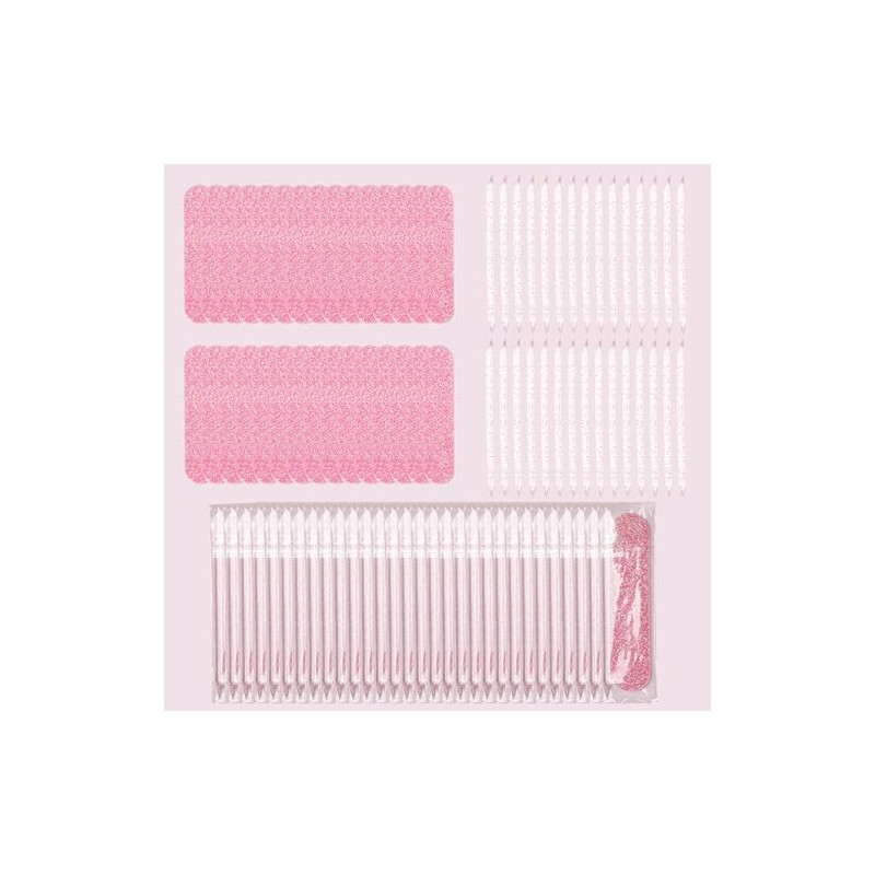 Mini limas de uñas de grano 240, con punta de