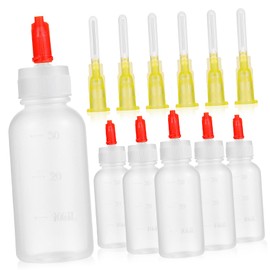 STOBOK 6sets Precision Tip Applicator Bottles Squeeze Glue Dispenser for Crafting Painting and DIY Projects Reusable Blunt Needle Tips
