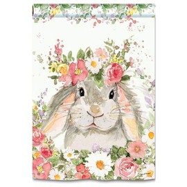 BreezeArt Studio M Hello Bunny Decorative Spring Easter Standard House Flag Banner – Premium Quality, 28 x 40 Inches