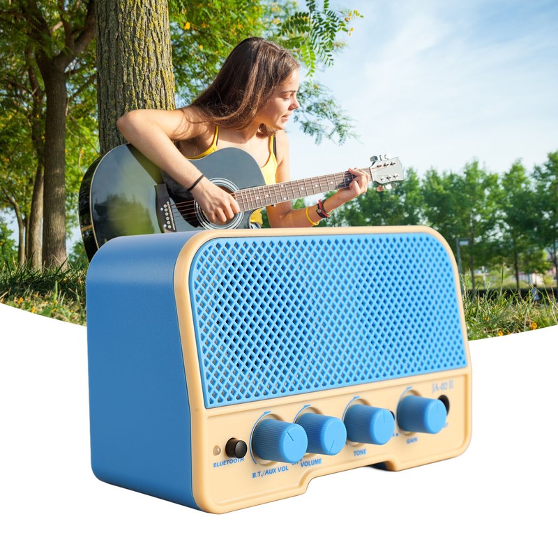 Electric Guitar Amplifier Clean Overdrive Dual Channels AUX Bluetooth for