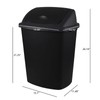 Yesdate 18 Gallon Plastic Garbage Bin with Swing Lid, Set