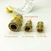 GRILLJOB 1/2" Gas Quick Connect Kit, Disconnect Connector with Female