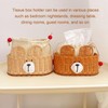 Generic Rattan Tissue Box Cover, Cute Bear Decorative Woven Paper