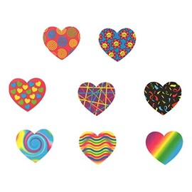 Funky Heart Tattoos (8 Tattoos, 8 Styles; 1.5" x 2" Each)