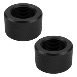 Briny River 2Pcs 5/8x24 Thread Protector Knurl Thread Adapters Suitable for Automobile Ship Machine Tool Black