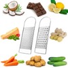 2 Pack Cheese Grater Handheld, Flat Coarse Stainless Steel Food