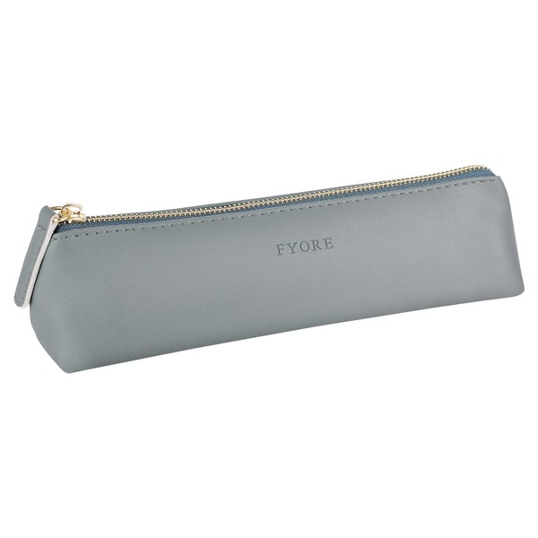 Fyore, Small, Luxury Leather Pencil Case, Triangle Design, For School,