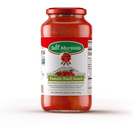 La San Marzano Tomato Basil Sauce 100% Made In Italy Tomato Pasta Sauce 24oz. (Pack of 1)