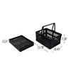 Ortodayes 2 Pack Folding Plastic Crate, Collapsible Shopping Basket with