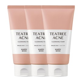 Happy Bath 해피바스 티트리 아크네 클렌징폼 150g 3개 + 사은품증정 Happy Bath Tea Tree Acne Cleansing Foam 150g 3 Pieces + Gift