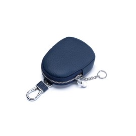 Epic Green Women's Key Case, Genuine Leather, Compatible with Smart Keys, Keychain, Pouch, Men's, Carabiner, Smart Key Case, Coin Purse, Multi Pouch, Coin Case, navy