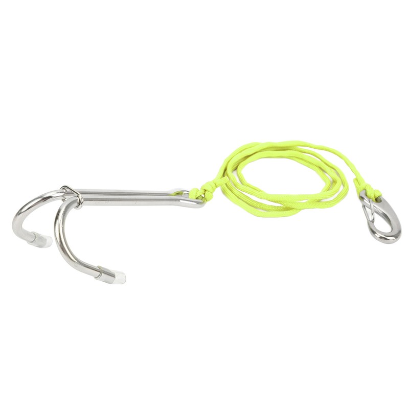 Diving Hooks Stainless Steel Double Reef Hook with Spiral Coil