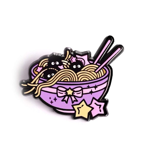 Untitled Ramen Soot Sprite Hard Enamel Pin Badge Nerd Anime