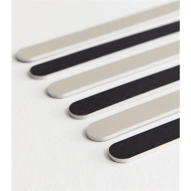 Pack of 6 Black and Brown Nail Files Emery Board