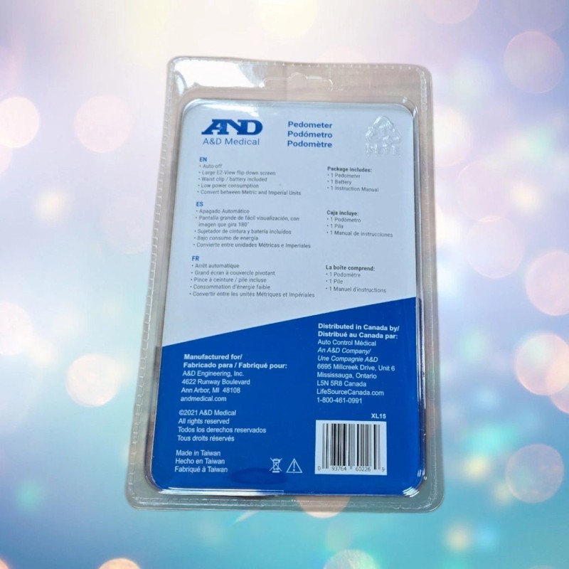 A&D AND A&D Pedometer Step Counter Flip Screen Waist Clip