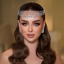 YouLaPan Wedding Headbands Rhinestone Bridal Hairpieces Crystal Hair Accessories Headpieces Silver Brides Womens (Silver)