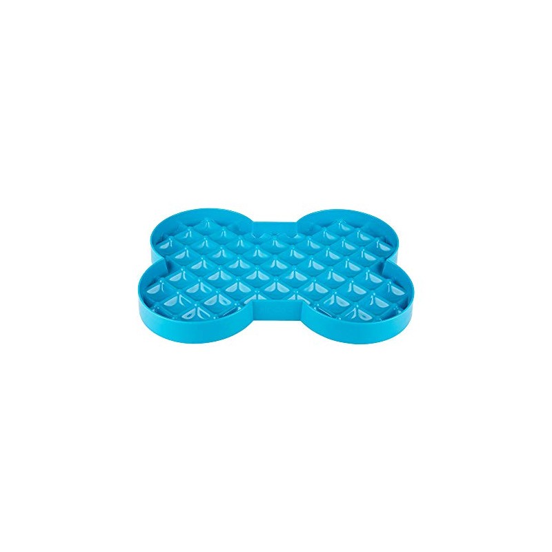 FayTun Slodog Slow Feeder No Gulp Dog Bowl, Blue, Blue
