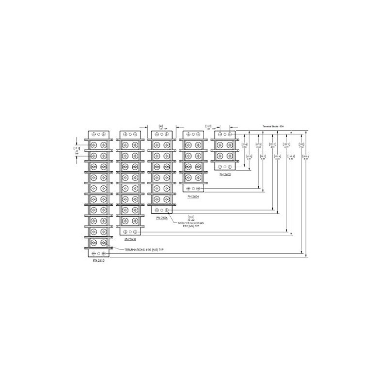Blue Sea - Systems 2608 Terminal Block 8 Circuit 65A