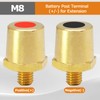 Luomorgo 1 Pair M8 Thread Male Battery Terminal Charging Post,