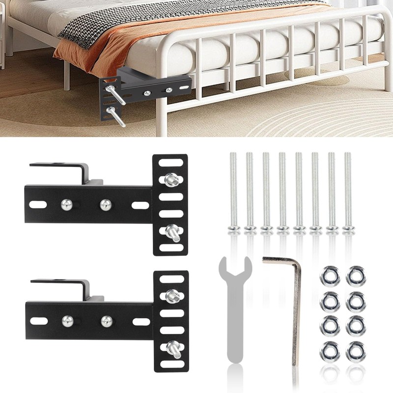 Longzhuo Universal Headboard Brackets, 2 Pack Headboard Kit for Adjustable