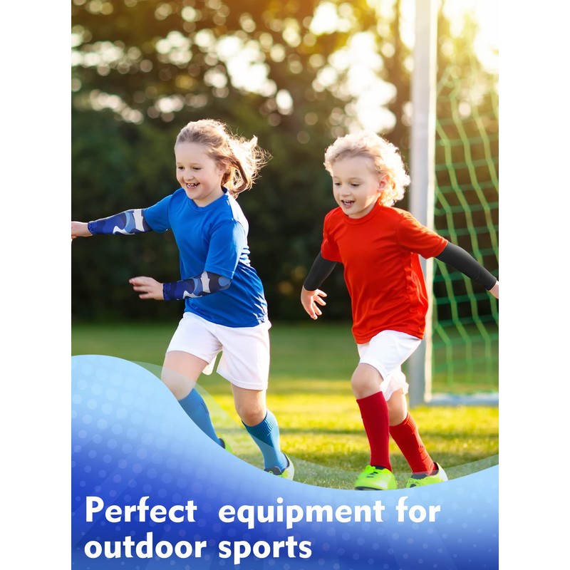 Newcotte 12 Pairs Arm Sleeves for Kids Compression Football Baseball