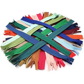 Invisible (Conceal) YKK Zipper Assortment - Mix of Hot Seasonal Colors for Clothes, Crafts & Sewing Projects - Choose Your Length - Made in The United States (25 Zippers Per Pack) (30" Inches)