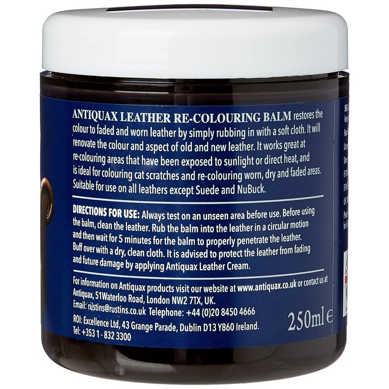 Antiquax Leather Re-Colouring Balm 250ml Dark Brown