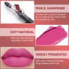 JUAAZIN Sakura Pink Crayon Matte Lipstick Lip Liner Pencil, Moisture